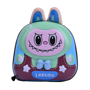 Urban Picks LABUBU Waterproof Backpack for Kids & Adult - Bag with Plush Ears and Playful Sound, Adjustable Straps (Green, 35 CM X 30 CM X 10 CM)