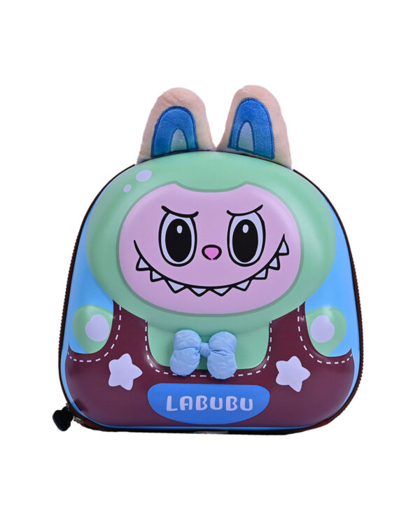 Urban Picks LABUBU Waterproof Backpack for Kids & Adult - Bag with Plush Ears and Playful Sound, Adjustable Straps (Green, 35 CM X 30 CM X 10 CM)