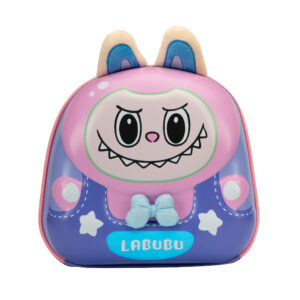 Urban Picks LABUBU Waterproof Backpack for Kids & Adult - Bag with Plush Ears and Playful Sound, Adjustable Straps (Pink, 35 CM X 30 CM X 10 CM)