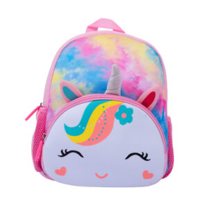 Urban Picks Pink Unicorn Kids Backpack – Water-Resistant Bag with High-Quality Zippers & Adjustable Straps (Pink, 25 X 25 X 11 cm )