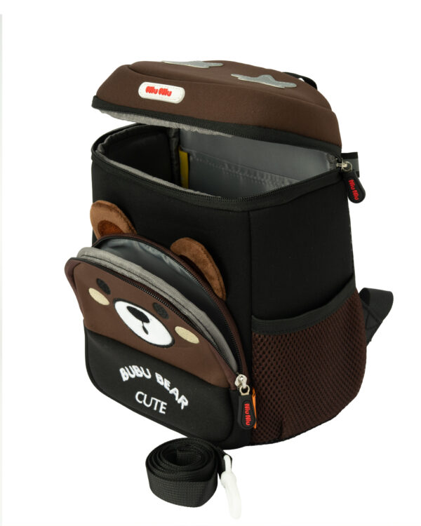 Urban Picks Cute Brown Bear Kids Backpack – Bag with High-Quality Zippers & Adjustable Straps (Brown, 28 X 24 X 14.5 cm) - Image 6