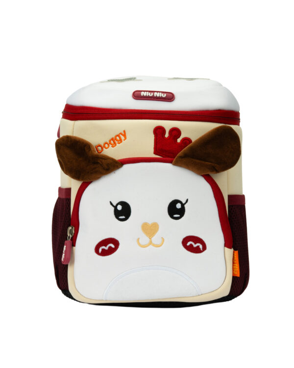 Urban Picks Cute Doggy Kids Backpack – Bag with High-Quality Zippers & Adjustable Straps (Pink, 28 X 24 X 15 cm)