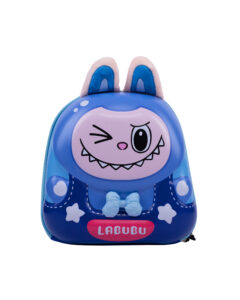 Urban Picks LABUBU Waterproof Backpack for Kids & Adult - Bag with Plush Ears and Playful Sound, Adjustable Straps (Blue, 35 CM X 30 CM X 10 CM)