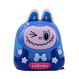 Urban Picks LABUBU Waterproof Backpack for Kids & Adult - Bag with Plush Ears and Playful Sound, Adjustable Straps (Blue, 35 CM X 30 CM X 10 CM)