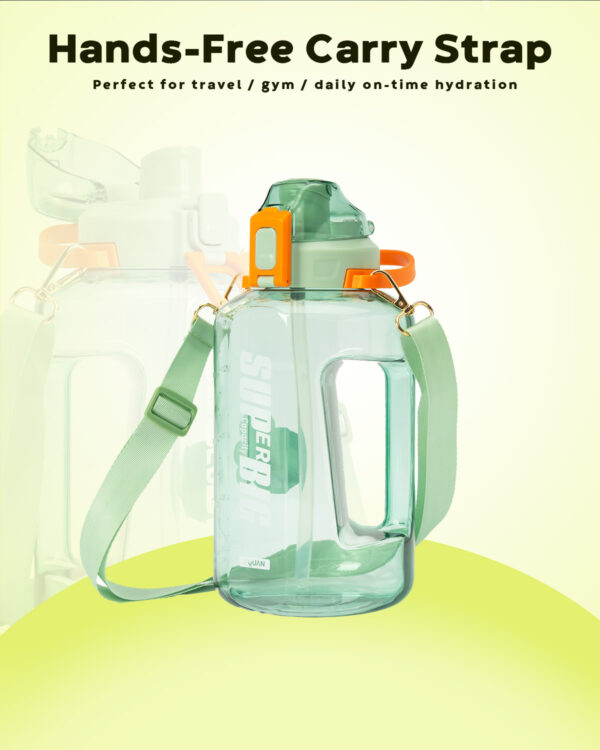 Urban Picks BPA-Free 1.5 L Drinking Water Bottle For Office, Gym, Sports, Daily Use - Leak Proof Large Gallon Bottle with Straw, Handle, Green - Image 9